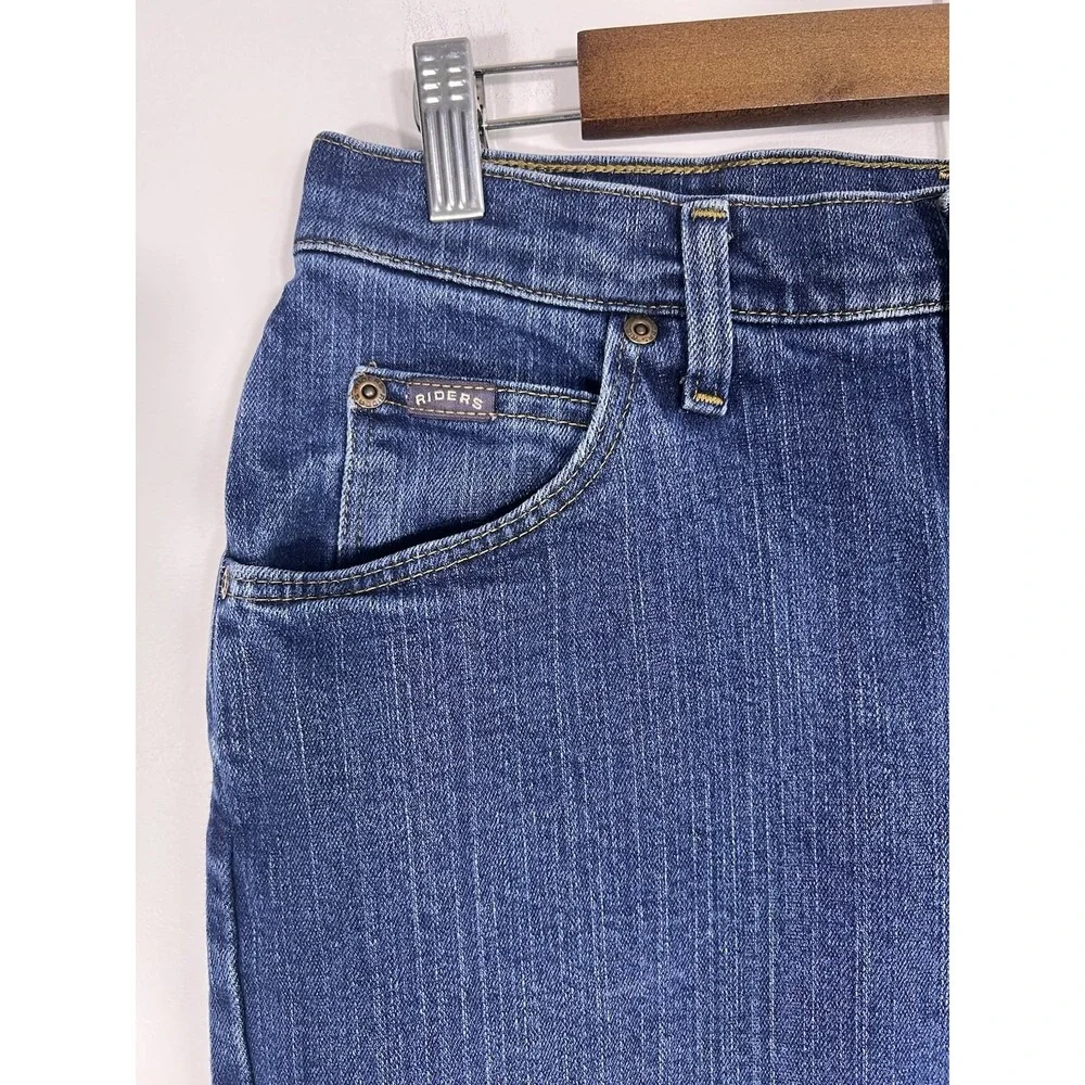 Riders by Lee Jeans Womens‎ 12P Blue Straight High Rise Stretch Casual 31x29